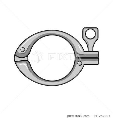 Metal hose clamp securing plumbing connection 141232024
