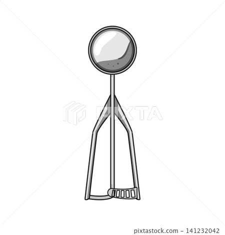 Ice cream scoop kitchen utensil for dessert preparation Ice cream scoop kitchen utensil for dessert preparation 141232042