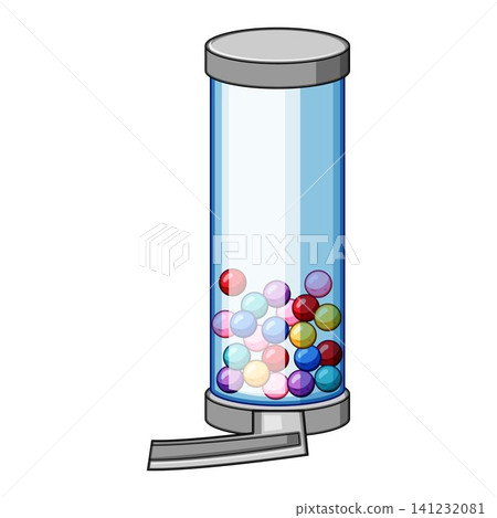 Lottery ball machine choosing winning random numbers 141232081