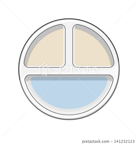 Portion control plate for balanced healthy meal planning 141232123