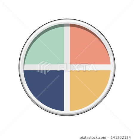 Portion control plate illustrating healthy eating balance 141232124