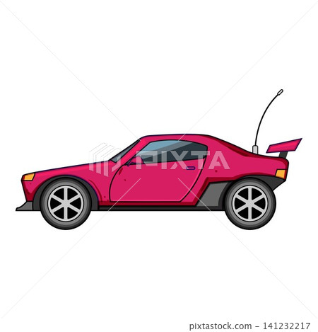 Pink remote control toy car illustration Pink remote control toy car illustration 141232217