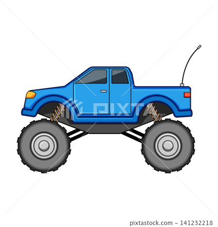 Blue monster truck remote control toy vehicle Blue monster truck remote control toy vehicle 141232218