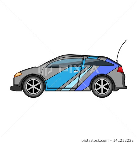 Remote control toy sports car illustration for children Remote control toy sports car illustration for children 141232222