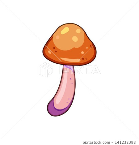Psychedelic mushroom with organic cap illustration artwork Psychedelic mushroom with organic cap illustration artwork 141232398