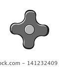 Gray industrial valve handle with a simple design 141232409