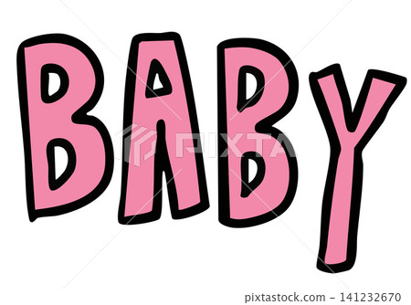 Hand written BABY letters in pink for cute elements, font, typography, text, message, compliments, tattoo, icon, shirt print, spring, summer, sticker, cute patch, brooch, pin, mood, feelings Hand written BABY letters in pink for cute elements, font, typography, text, message, compliments, tattoo, icon, shirt print, spring, summer, sticker, cute patch, brooch, pin, mood, feelings 141232670