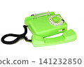Old retro phone with a round dialer 141232850