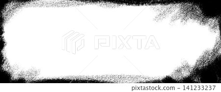 Grunge horizontal frame with spray paint border for old photo effect. Grainy noise texture with dirty worn edges and rounded paper shape. Black vector frame overlay for trendy poster or grunge mockup Grunge horizontal frame with spray paint border for old photo effect. Grainy noise texture with dirty worn edges and rounded paper shape. Black vector frame overlay for trendy poster or grunge mockup 141233237