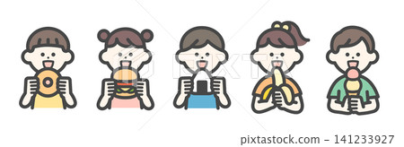 孩子們用手吃飯 孩子們用手吃飯 141233927