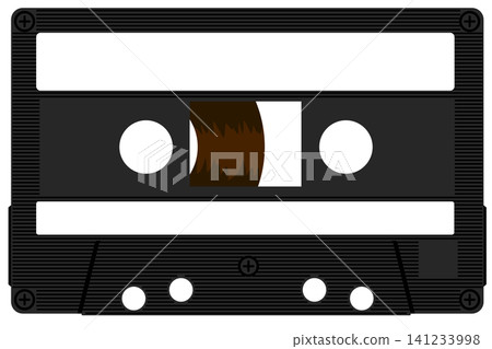 Retro Black Cassette Tape vector Illustration Flat Design on transparent Background, Vintage Music Concept. no people. graphic element. Retro Black Cassette Tape vector Illustration Flat Design on transparent Background, Vintage Music Concept. no people. graphic element. 141233998