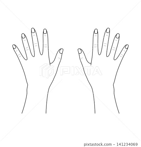 Hand model, both hands (left and right), black and white. Hand model, both hands (left and right), black and white. 141234069