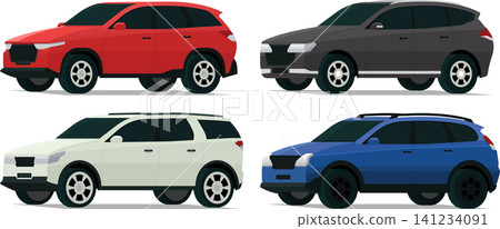 SUV collection angled front side view SUV collection angled front side view 141234091