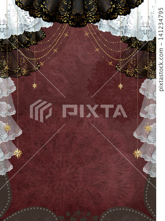 A Gothic Lolita-style background decorated with lace and gold. A Gothic Lolita-style background decorated with lace and gold. 141234795