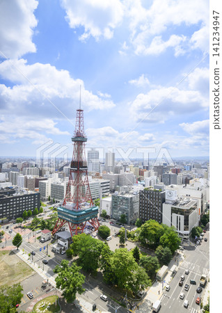 Sapporo TV Tower as seen from the observation corridor of Sapporo City Hall 141234947