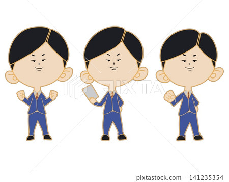 一套身著西裝的男士迷你人物角色模型。 一套身著西裝的男士迷你人物角色模型。 141235354
