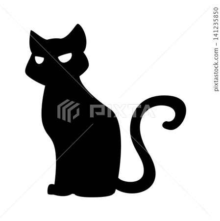 Halloween creepy black cat, sitting kitten animal silhouette. Horror holiday creepy pet cat, Halloween spooky black kitty isolated vector silhouette. Witch kitten or scary bad luck animal Halloween creepy black cat, sitting kitten animal silhouette. Horror holiday creepy pet cat, Halloween spooky black kitty isolated vector silhouette. Witch kitten or scary bad luck animal 141235850