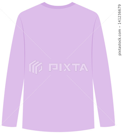 Blank Lavender Long Sleeve T-Shirt Mockup Vector Illustration 141236679