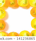 Frame material featuring yellow and orange mini tomatoes 141236865