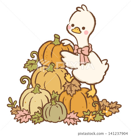 Cute Goose Sitting On Pumpkin Stack Kawaii Autumn Harvest Pumpkin Patch Cozy Fall Seasonal Clipart Illustration Cute Goose Sitting On Pumpkin Stack Kawaii Autumn Harvest Pumpkin Patch Cozy Fall Seasonal Clipart Illustration 141237904