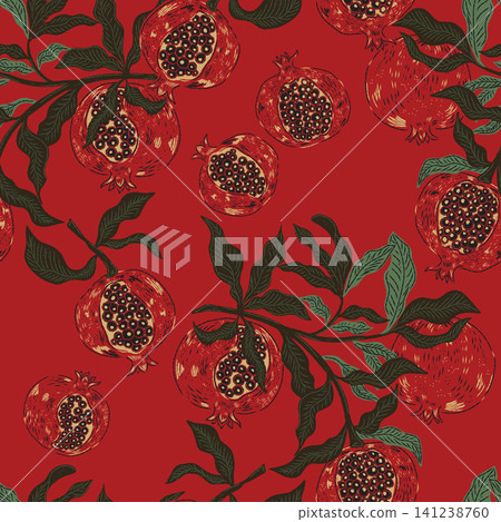 seamless pattern with blackberry 141238760