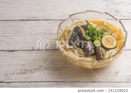 Summer vegetable somen noodles Summer vegetable somen noodles 141239023