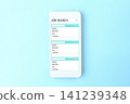 Image illustrating the process of using a job search website on a smartphone to find a job. 141239348