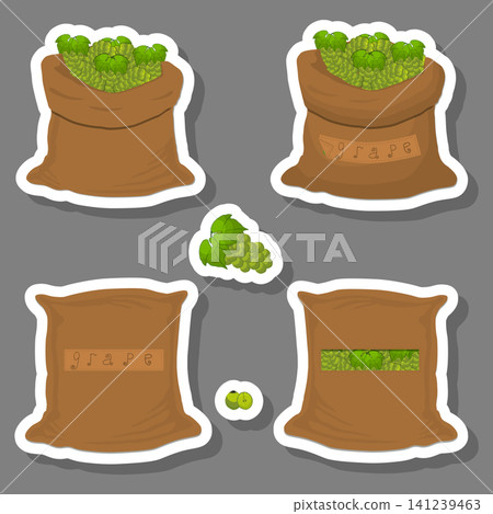 Sacks with natural food Sacks with natural food 141239463