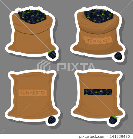 Sacks with natural food Sacks with natural food 141239480