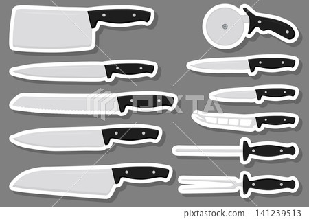 set different types knives different size for butcher set different types knives different size for butcher 141239513