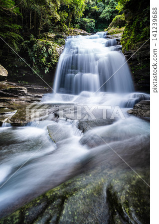 Fresh green Tsugune drop waterfall (after heavy rain) [Saikai City, Nagasaki Prefecture] 141239688