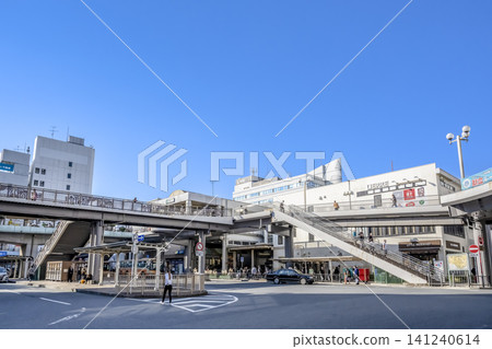 Urban landscape of Fujisawa City, Kanagawa Prefecture: Station square at the north exit of Fujisawa Station. Urban landscape of Fujisawa City, Kanagawa Prefecture: Station square at the north exit of Fujisawa Station. 141240614