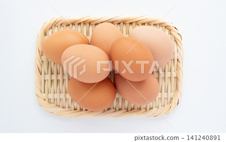 Red eggs placed on a sieve Red eggs placed on a sieve 141240891