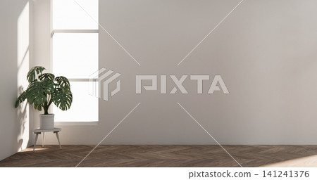Empty room - japanese Minimal design for Interior artwork.3D rendering Empty room - japanese Minimal design for Interior artwork.3D rendering 141241376