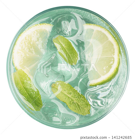 Fresh mojito cocktail lime mint Fresh mojito cocktail lime mint 141242685