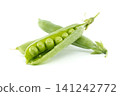 Fresh green peas in pods, a healthy and natural ingredient for cooking 141242772