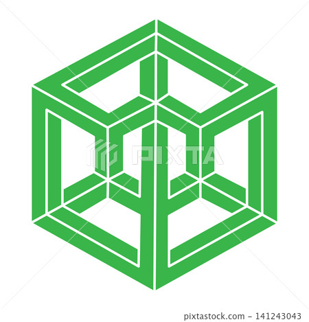 Impossible shapes. Sacred geometry figure. Optical illusion. Abstract eternal geometric objects. Impossible endless outline. Optical art. Impossible geometry shape on a white background. Escher style. Impossible shapes. Sacred geometry figure. Optical illusion. Abstract eternal geometric objects. Impossible endless outline. Optical art. Impossible geometry shape on a white background. Escher style. 141243043