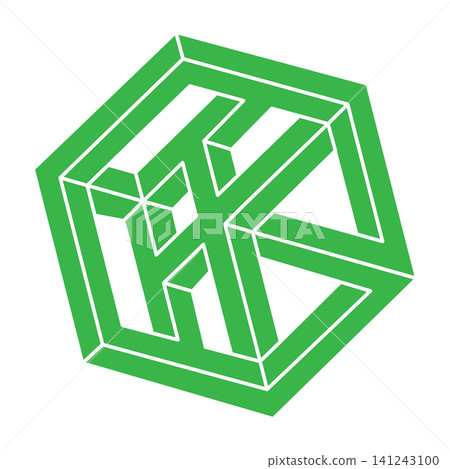 Impossible shapes. Optical illusion logo. Sacred geometry figure. Abstract eternal geometric object. Impossible endless outline. Optical art. Impossible geometry shape on a white background. Impossible shapes. Optical illusion logo. Sacred geometry figure. Abstract eternal geometric object. Impossible endless outline. Optical art. Impossible geometry shape on a white background. 141243100