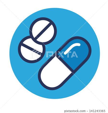 Medicine icon: Tablets/Capsules - Blue Medicine icon: Tablets/Capsules - Blue 141243365