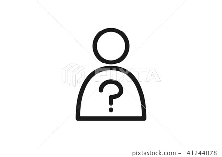 Unknown person icon, simple line drawing Unknown person icon, simple line drawing 141244078