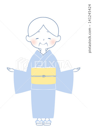 An illustration of a grandmother in a kimono - Welcome An illustration of a grandmother in a kimono - Welcome 141245424