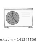 Illustration of outdoor unit of air conditioner 141245506