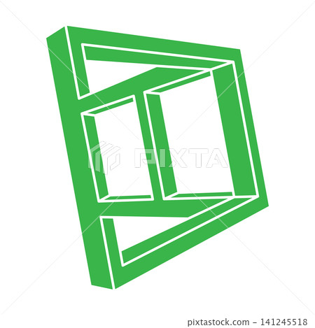 Impossible shapes. Sacred geometry figures. Optical illusion logo. Abstract eternal geometric objects. Impossible endless outline. Optical art. Impossible geometry shape on a white background. Impossible shapes. Sacred geometry figures. Optical illusion logo. Abstract eternal geometric objects. Impossible endless outline. Optical art. Impossible geometry shape on a white background. 141245518