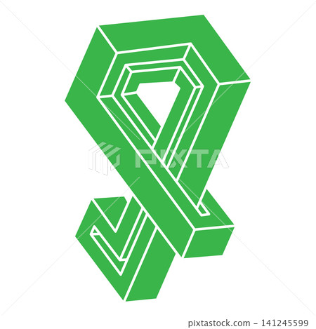 Illusion shapes. 3d geometry object. Optical illusion figure. Sacred geometry. Logo.  141245599