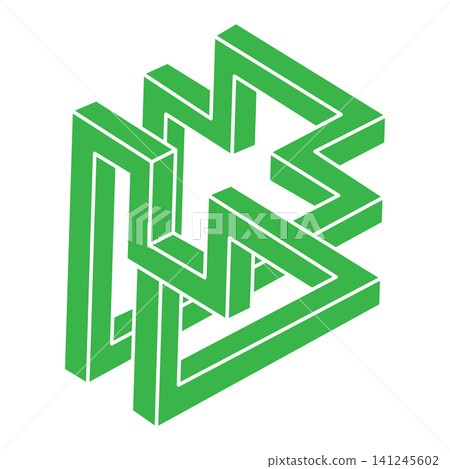 Impossible shapes. Sacred geometry. Optical illusion figures. Abstract eternal geometric objects. Impossible endless outline shapes. Op art. Impossible geometry shape on a white background. Line art. Impossible shapes. Sacred geometry. Optical illusion figures. Abstract eternal geometric objects. Impossible endless outline shapes. Op art. Impossible geometry shape on a white background. Line art. 141245602