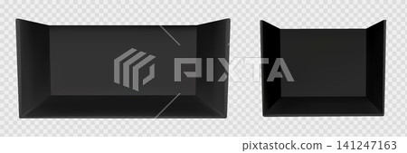 Booth stand set with black 3d corner and mockup wall for tradeshow exhibition. Empty square room with backdrop showroom display and office space interior. Store floor area perspective template vector Booth stand set with black 3d corner and mockup wall for tradeshow exhibition. Empty square room with backdrop showroom display and office space interior. Store floor area perspective template vector 141247163