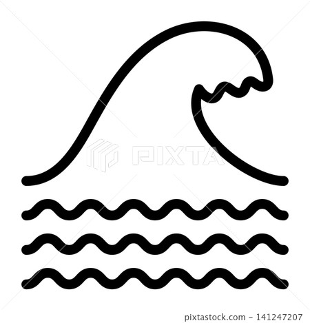 Big wave icon Big wave icon 141247207