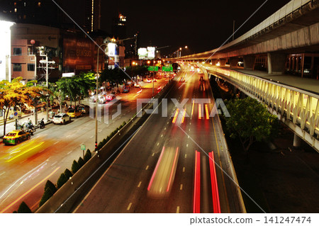 Night Highway road in Bangkok 141247474