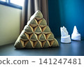 Thai Triangle Cushions, Pillows. Photo for hotels, interior photo 141247481