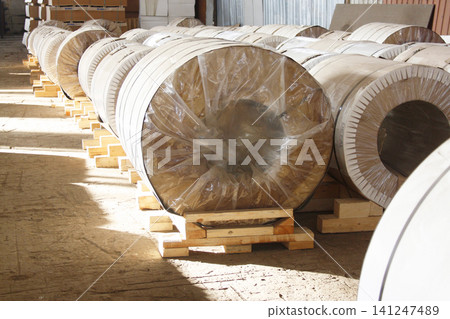 Rolls of aluminum sheet foil Rolls of aluminum sheet foil 141247489